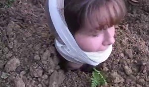 beautiful young girl abducted bound and buried by old man