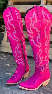 Hot Pink Boots for the win! 💓💓💓 Y’all, @libertyblackboots has THE most amazing collection of styles available in this gorgeous fuschsia leather — Allyssa just arrived, and we are smitten kittens! 💗👢💗 {Liberty Black Allyssa Fuchsia LB712989} 🛍 #libertyblackboots #cowgirlboots #overthekneeboots #tallboots #pinkboots #ilikepink #prettyinpink #newbootgoofin #westernfashion #fuchsia #boots | RiverTrail Mercantile