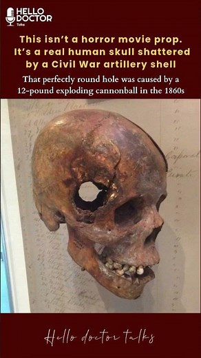 That perfectly round hole was caused by a 12-pound exploding cannonball in the 1860s #healthchannel