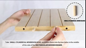 Bamboo Step Stools for Adults Kids with Non-Slip Step Pads (Self-Assembly)