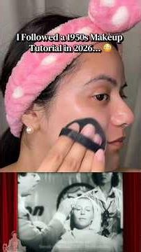 I followed a 1950s makeup tutorial in 2026…😳#vintagemakeup#beautytips#makeuptutorial#beauty