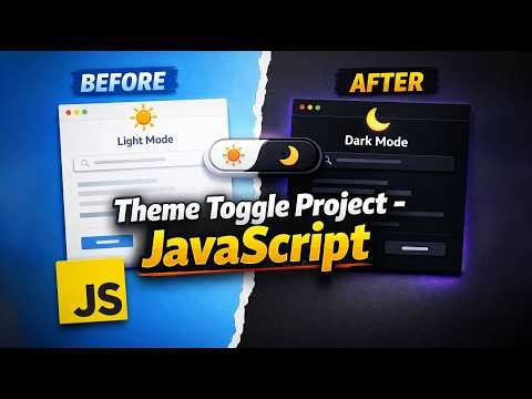 JavaScript Class 02 | Dark Mode Toggle Button with JavaScript | Beginner DOM Project 2026