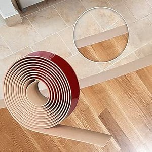Floor Transition Strip, Floor Cover Strips, Self Adhesive Flooring Transitions, Peel and Stick Strip for Joining Floor Gaps, Carpet Threshold Transition, Floor Tiles (10 feet, Maple, 1 Pack)