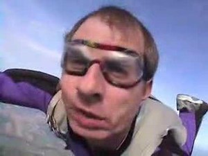 Liquid Face: weird face distortion self portrait skydiving