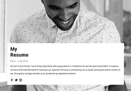 Project Manager Resume - Website Template by Nicepage