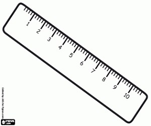 A ruler to measure coloring page printable game