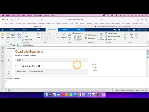 MATLAB | Solving Equations