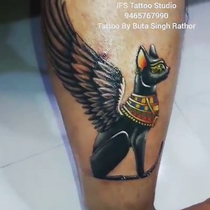 #egyption #egyptian_cat #egyptiantattoo #egypt #cat_tattoo #ink_fashion_studio #ifs_tattoo_studio #tattoo_by_buta_singh_rathor #ludhiana_tattoo #9465767990 | Buta singh rathor tattoos