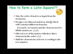LATIN SQUARE