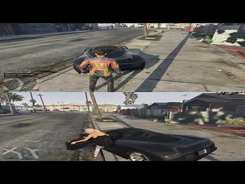 Gta V Splitscreen Multiplayer - Gameplay Free Roam Test (Pc Mod) 1#