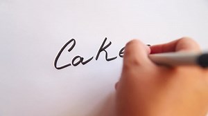 Hand Writing Cakes On White Paper : vidéo de stock (100 % libre de droit) 1045800988 | Shutterstock