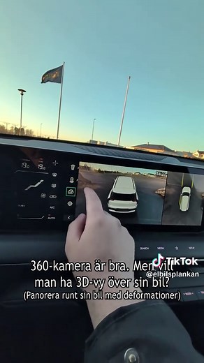 360-kamera är bra. Men vill man ha en 3D-vy över sin bil? 360-kamra har idag många bilar och är uppskattat bland många. 3D-vy över sin bil är inte lika vanligt, men finns i vissa bilar. Du ser din bil i 3D mitt i skärmen och sen kan du panorera runt bilen för att se olika vinklar. Största problemet jag ser är att det bildas mycket deformationer i bilden. Något som en 360-vyn uppifrån maskerar betydligt bättre. Stötta mitt arbete och få ta del av exklusivt innehåll på patreon.com/elbilsplankan Be