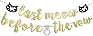 Last Meow Before the Vow Banner, Cat Lover Banner, Cat Themed Bachelorette Banner, Cat Hen Party Banner, Bridal Shower, Bachelorette,Engagement Party Decor