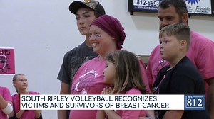 1.9K views · 53 reactions | Volleyball team raises money for breast cancer patient while honoring survivors and victims on Tuesday: | The 812 | Facebook