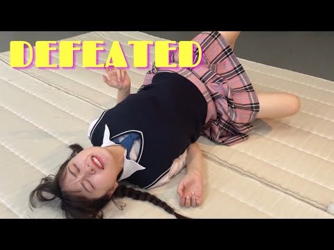 Japanese Cosplay Girl Defeated