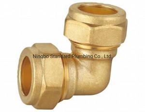 [Hot Item] Brass Compression Elbow Fitting for Copper Pipe