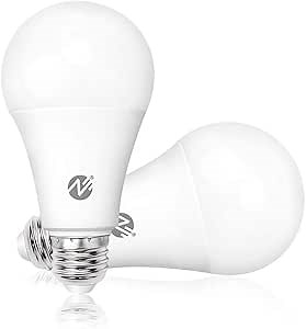 Z Motion Sensor Light Bulbs Dusk to Dawn LED Light Bulbs Radar Motion Detector Light 100 Watt Equivalent E26 Base A19 Indoor Outdoor Lighting Lamp 10W Daylight White 6500K 2 Pack