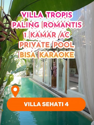 Villa tropis paling romantis di Jogja ini dilengkapi private pool cocok buat honeymoon gratis dekor bunga ❤ #fyp #homestayjogja #vilajogja #privatepool #honeymoon