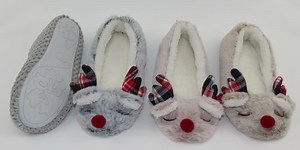 [Hot Item] Plush Material Winter Cute Design Warm House Women Shoes