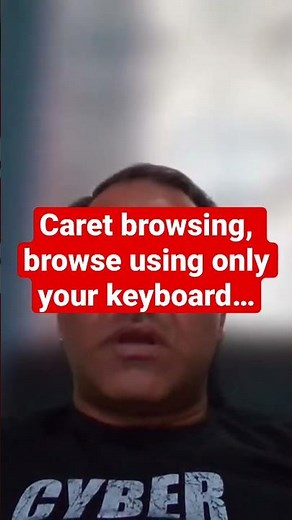 Caret browsing to browse and select using only your keyboard. #caret #browser #shortcut #shorts