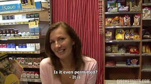 Mature Store Clerk Smokes His Huge Cigar
