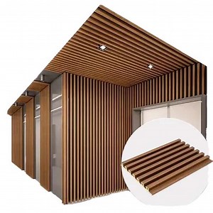 [Hot Item] Modern Textured Outdoor WPC Wall Panels 3D Embossed Composite Cladding for Residential Yard Fences