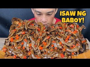 Spicy ADOBONG isaw ng Baboy Mukbang Asmr | Filipino Food Mukbang Philippines