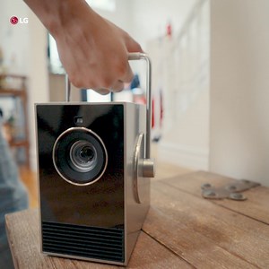 The new LG #CineBeam Q Smart Projector, with up to a 120” display, is a bold cinematic statement that redefines what a 4K projector can do.#projectors | LG Global