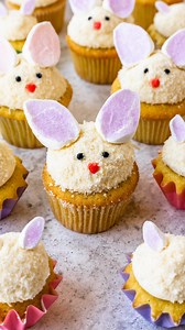 69K views · 216 reactions | Easter Bunny coconut cupcakes 療 They are fluffy and delicious! And cute!!! So fun to make and easy too! Using marshmallows to make the ears and icing for the eyes, and a heart sprinkle for the nose! #easterbunny #eastercupcakes #cupcake #cupcakes | Pies and Tacos | Facebook