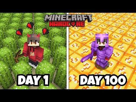 Minecraft 100 Days, But the FLOOR CHANGES EVERY DAY..!