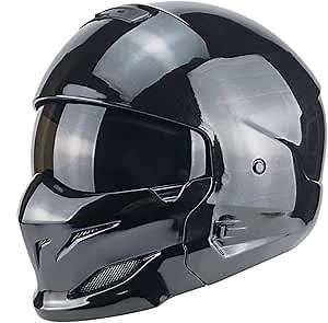 Modular Helmets Open Face Full face Motorcycle Helmet for Unisex-Adult Scooter Street Bike Cruiser DOT Approved