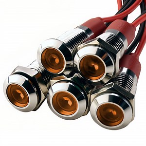 [Hot Item] Langir 10mm Metal LED Indicator Nickel-Plated Brass Light for Multiple Voltages