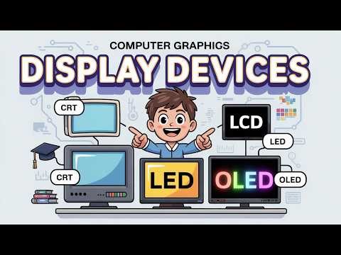 Display Devices📺🔥💻 | CRT (Raster & Random Scan), LCD, LED, OLED | Computer Graphics | ProfGuru
