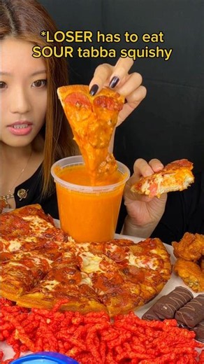 10x spicy butter chicken cheesy pepperoni pizza race #food #eating #mukbang #race