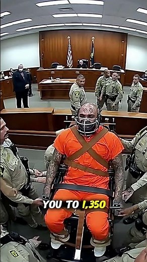 Inmate GOES FERAL After Hearing 1,350-Year Sentence | Violent Courtroom CCTV Outburst