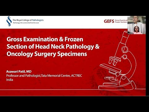 Gross examination and frozen section of head and neck pathology and oncology surgery specimens