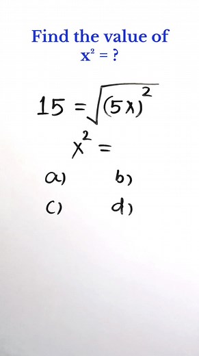 2.5K views · 16 reactions | Find the value of X² = ? || math test - 1003 #mathtest #mathematics #simplification #mathtutor #math #education #algebra #mathproblems | Deb Kumar Barik | Facebook