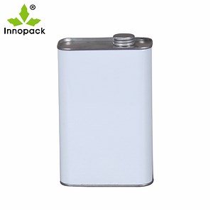 [Hot Item] Petrol Use and Metal Material 1L Plain Silver Rectangle Tin Can for Paint Packaging