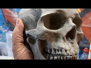 Silicone Mold Demold Full Skull