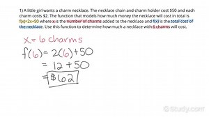 Solving a 2-Step Function that for a Real-World Situation in Function Notation | Algebra | Study.com