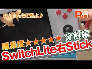 【修理 分解編】SwitchLiteの難易度が高い『右スティック』を交換する！丁寧に説明していきます！あんまんごはんが美味しそう！