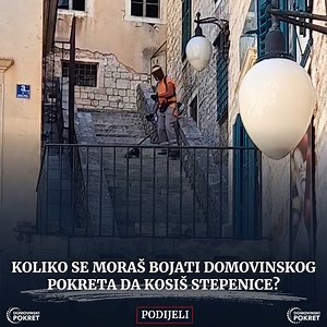 KOLIKO SE MORAŠ BOJATI DOMOVINSKOG POKRETA DA KOSIŠ STEPENICE? ➡️ U današnjoj 'ne biste vjerovali' kategoriji donosimo do sada najtragikomičniji pokušaj sabotiranja najavljene konferencije za medije Domovinskog pokreta, pod ravnateljskom palicom, koga drugoga, nego HDZ-a. ❗ Moramo priznati da smo, obzirom na vaše mentalne kapacitete, impresionirani idejom kao i trudom koji ste uložili stoga ovim putem i javno želimo zahvaliti našoj saborskoj dvorskoj ludi Zeki kao i vrhovnom vođi Plenkoviću koji