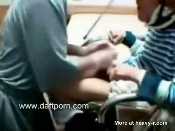 Jerking off a retard