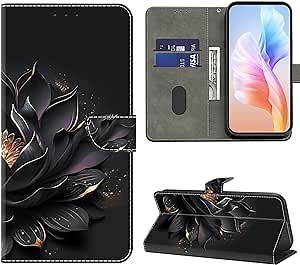 for LG Stylo 6 Case,Design for LG Stylo 6 Case with Card Holder Stand Kickstand for Women Girls Boys, 3D 3D Wallet PU Leather Cover for LG Stylo 6 (Purple Lotus, LG Stylo 6)