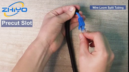 Cable Tube, 4ft Cable Management Sleeve, Flexible Cord Organizer Wire Cover for TV, PC, Game Consoles, 1.25 Inch Outside Diameter, Black