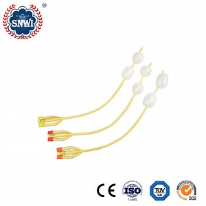 [Hot Item] Medical Disposable Sterile Three Way Triple Lumen Double Balloon Foley Urinary Catheter