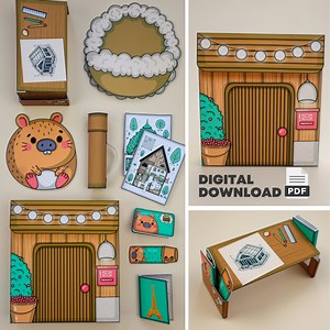 Printable Capybara House Craft Kit - DIY Paper Toy Template for Kids, Easy Home Activities, Creative Papercraft Project, Digital Download - Etsy UK