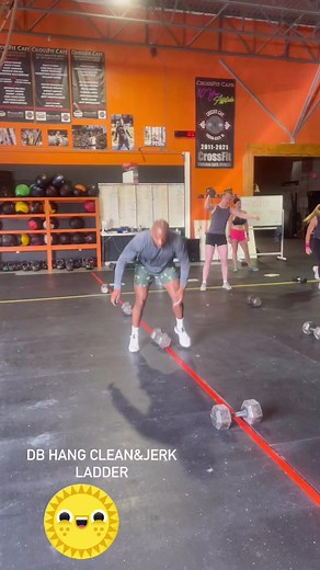 18 reactions | 9am DB Hang Clean and Jerk ladder for time   | CrossFit Cafe and Virginia Beach Barbell Club | Facebook