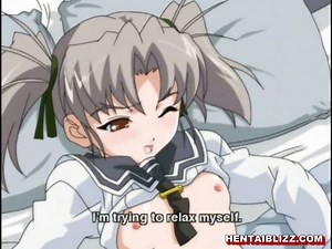 Cute hentai coed fingered ass and pussy