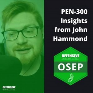 John Hammond shared how what he learned in PEN-300 applied to his job as a #Cybersecurity Researcher. 💡PEN-300 teaches students how to perform advanced penetration tests against mature organizations with an established security function: https://offs.ec/3j8VUrM. | OffSec